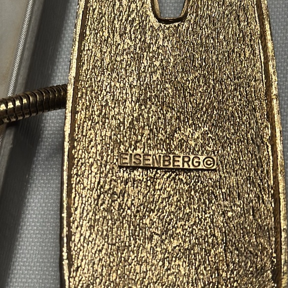 Eisenberg Elegant Mosaic enameled Pendant Necklace and Earring Set. 1970’s. - Picture 3 of 6